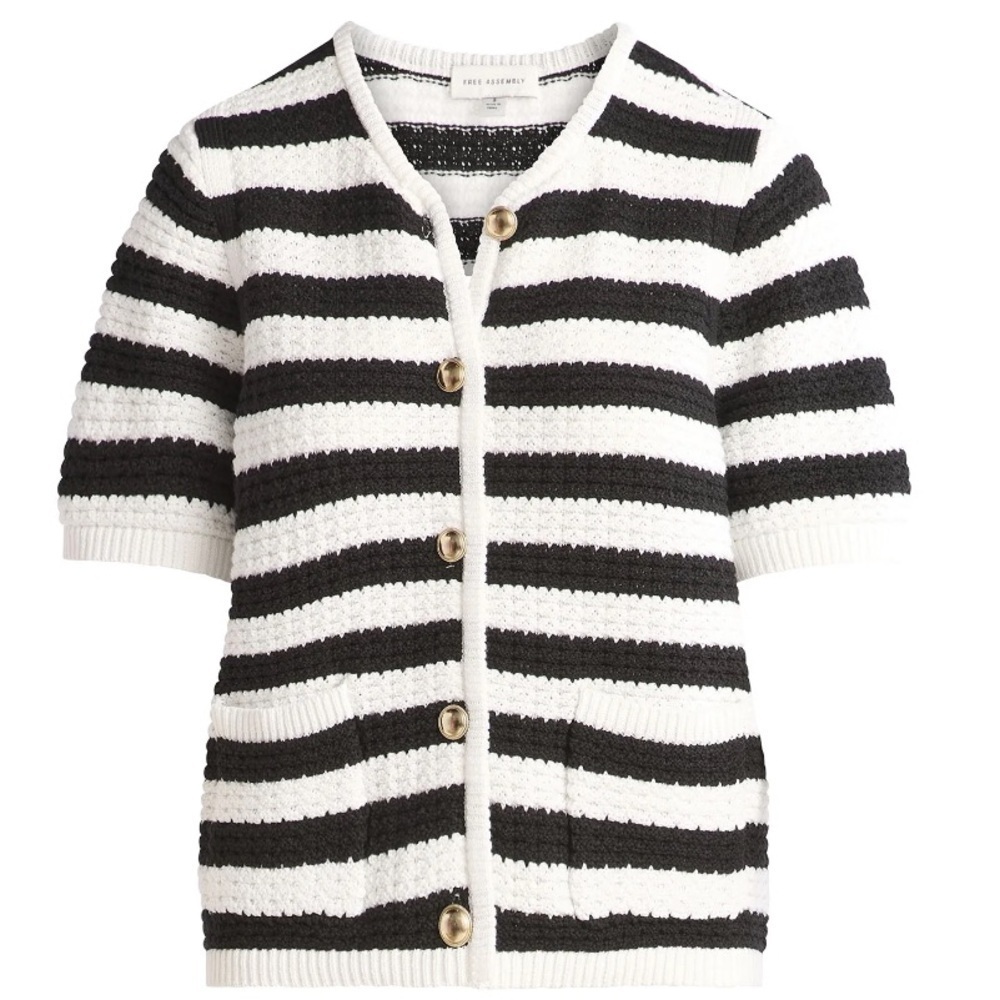Free Assembly Women's Crochet Cardigan Sweater, Lightweight size L - Picture 7 of 10